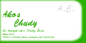 akos chudy business card